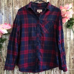 Express plaid flannel boyfriend shirt